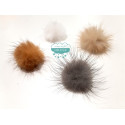 Pompones de pelo natural de visón - Ø 32 mm.