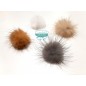 Pompones de pelo natural de visón - Ø 32 mm. Pompones de pelo natural de visón - Ø 32 mm.