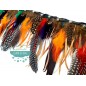 Fleco de plumas de colores con abalorios