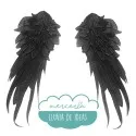 Alas de ángel bordadas - Color negro Mercería Lluvia de Ideas