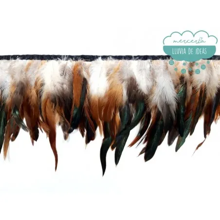 Fleco de plumas de gallo