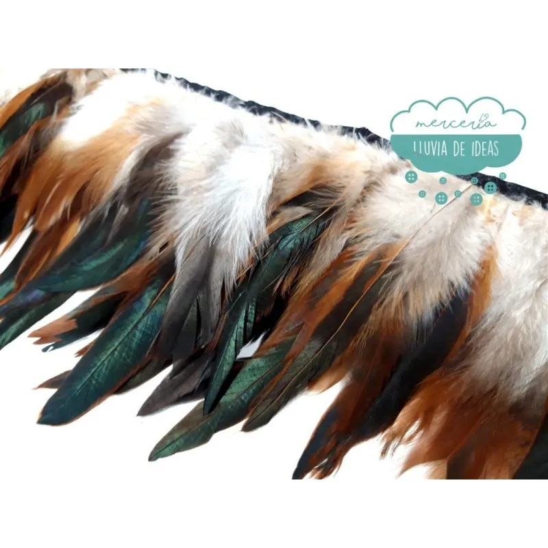 Fleco de plumas de gallo - AGOTADO TEMPORALMENTE Mercería Lluvia de Ideas