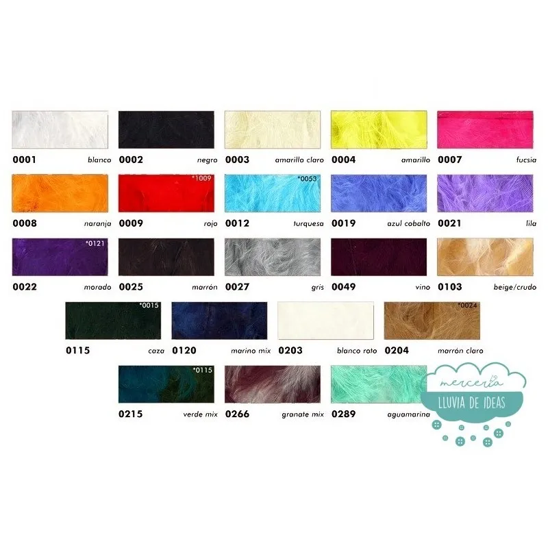 Fleco de plumas de gallo - Varios colores