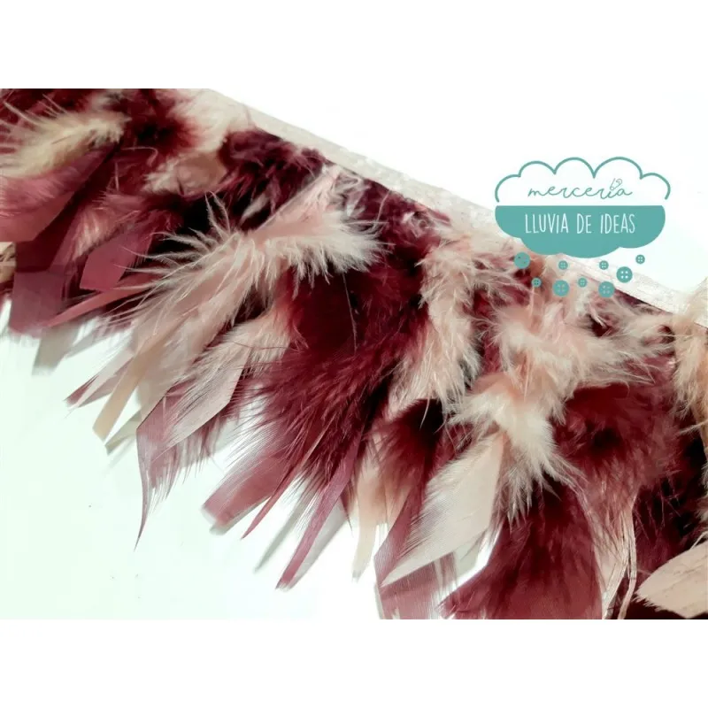 Fleco de plumas de gallo - Varios colores