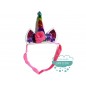 Diadema elástica unicornio con orejas y flores Diadema elástica unicornio con orejas y flores