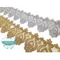 Pasamanería bordada metalizada - Serie Marta