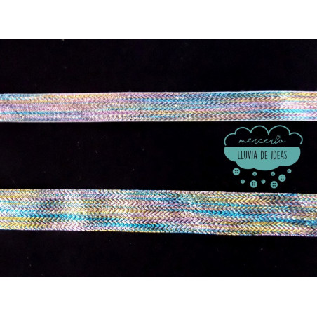 Cinta lamé de lúrex multicolor - Varias medidas
