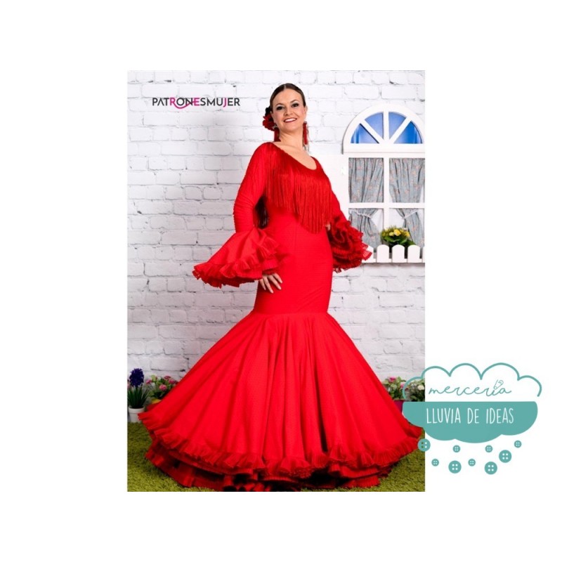 Patrones de mujer - Vestido flamenca clavel