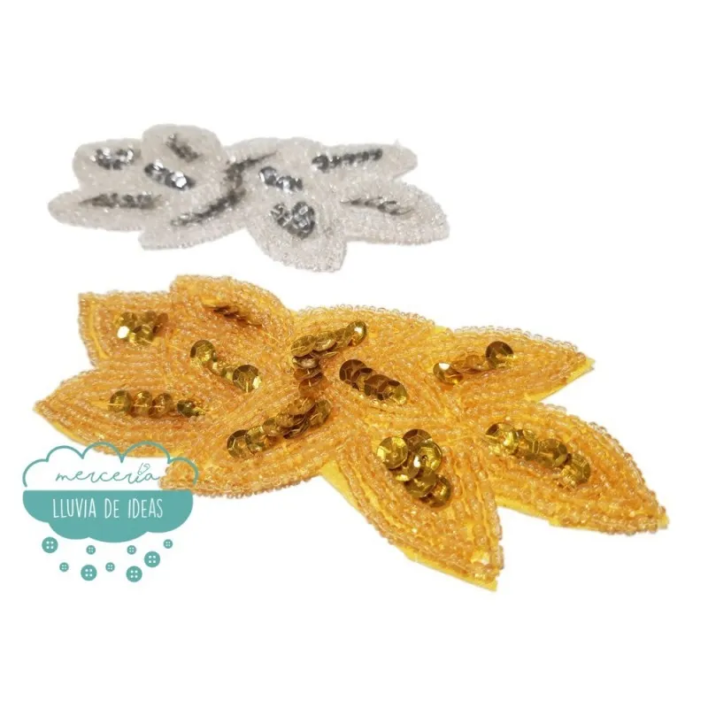 Aplicación de lentejuela y rocalla - Serie Ana Mercería Lluvia de Ideas