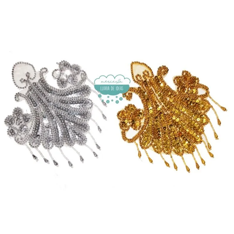 Aplicación de lentejuelas y rocalla - Serie Jana Mercería Lluvia de Ideas