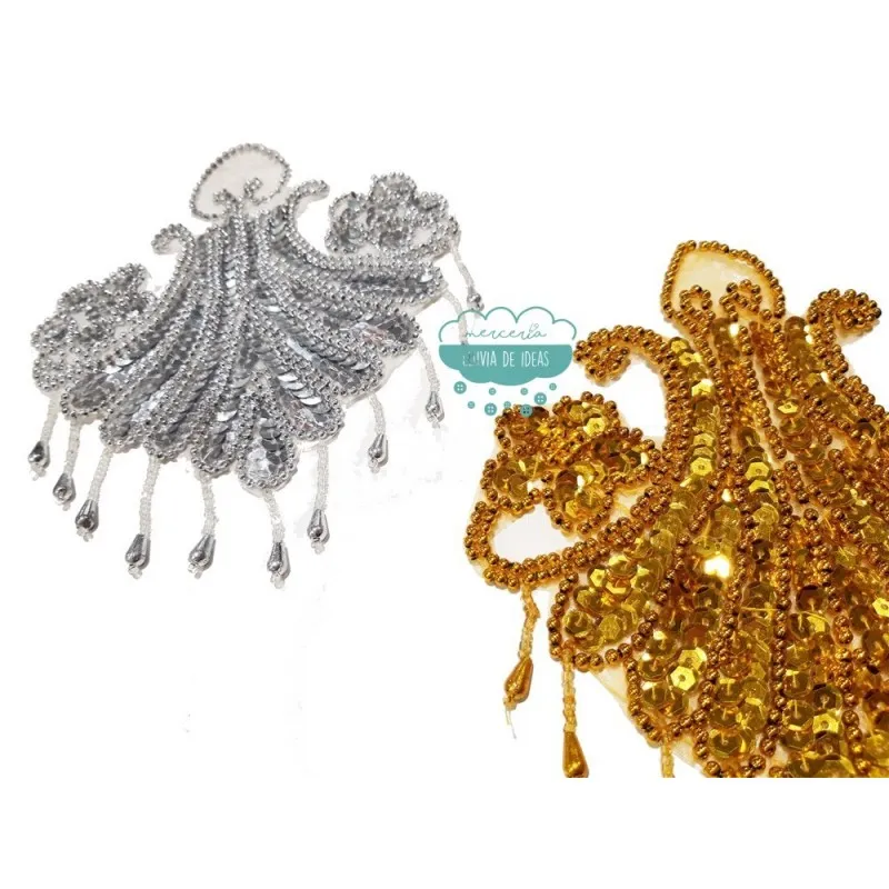 Aplicación de lentejuelas y rocalla - Serie Jana Mercería Lluvia de Ideas