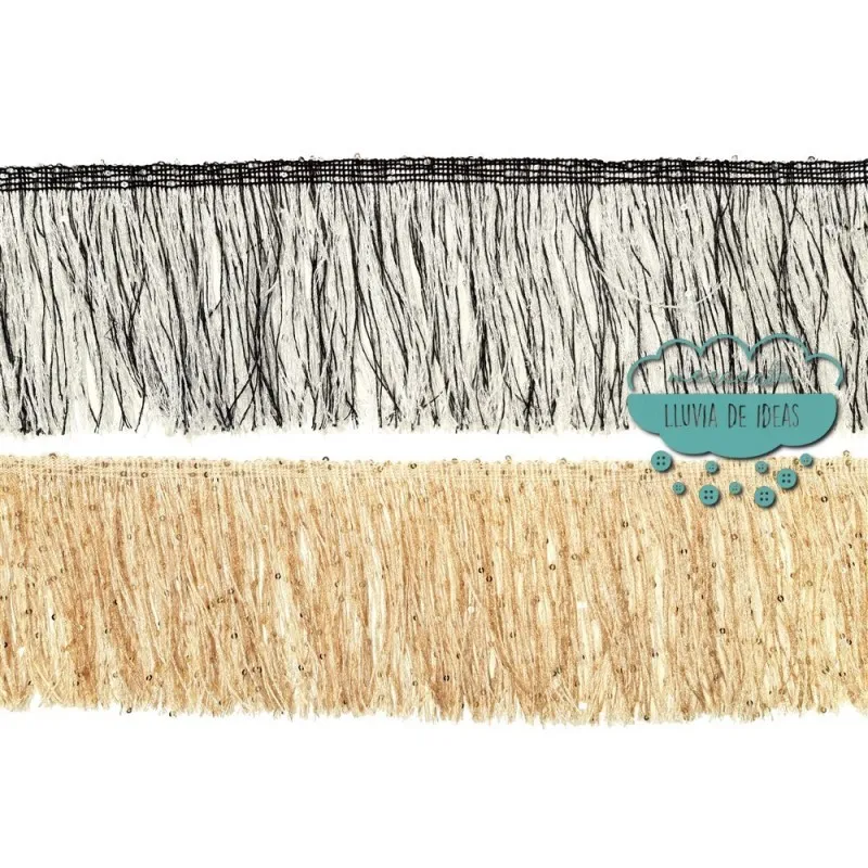 Fleco de rayón con lentejuelas - Serie Elena Mercería Lluvia de Ideas