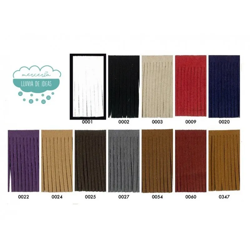 Fleco de antelina gruesa 5 cm. - Colores lisos