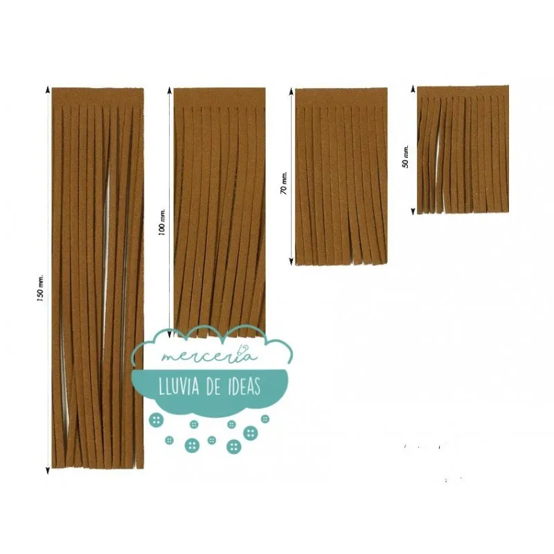 Fleco de antelina gruesa 5 cm. - Colores lisos