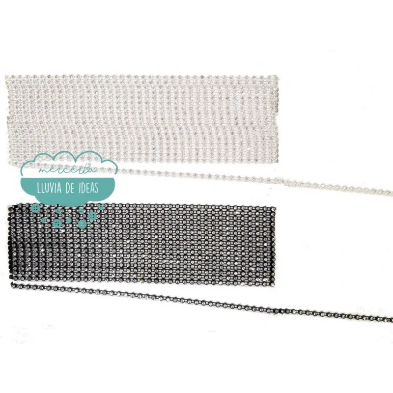 Pasamanería círculos de strass - Serie Carlota Mercería Lluvia de Ideas