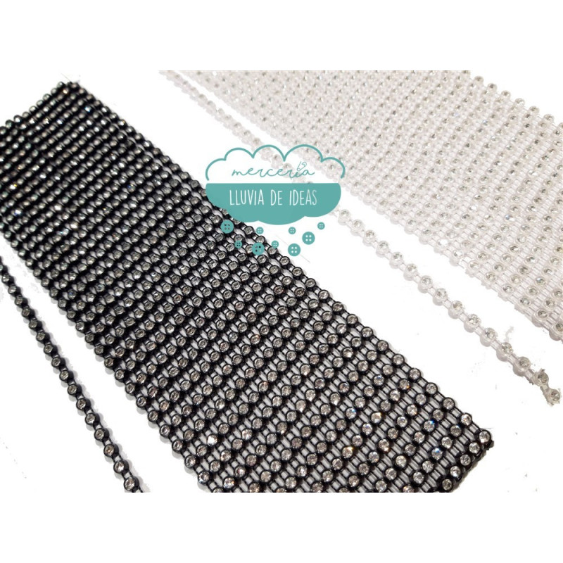 Pasamanería círculos de strass - Serie Carlota