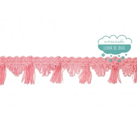 Pasamanería con borde de picos y flecos - Serie Sofía