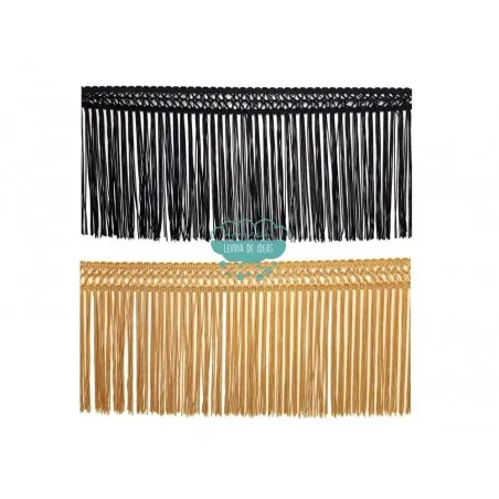 Fleco de cuquillo liso enrejado 15 cm. + 3 cm. - Varios colores