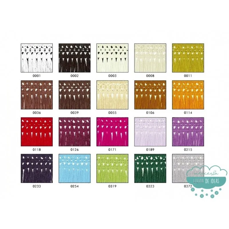 Fleco acrílico enrejado 7 cm. - Varios colores