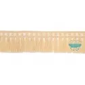 Fleco enrejado acrílico 8 cm. - Color beige Mercería Lluvia de Ideas
