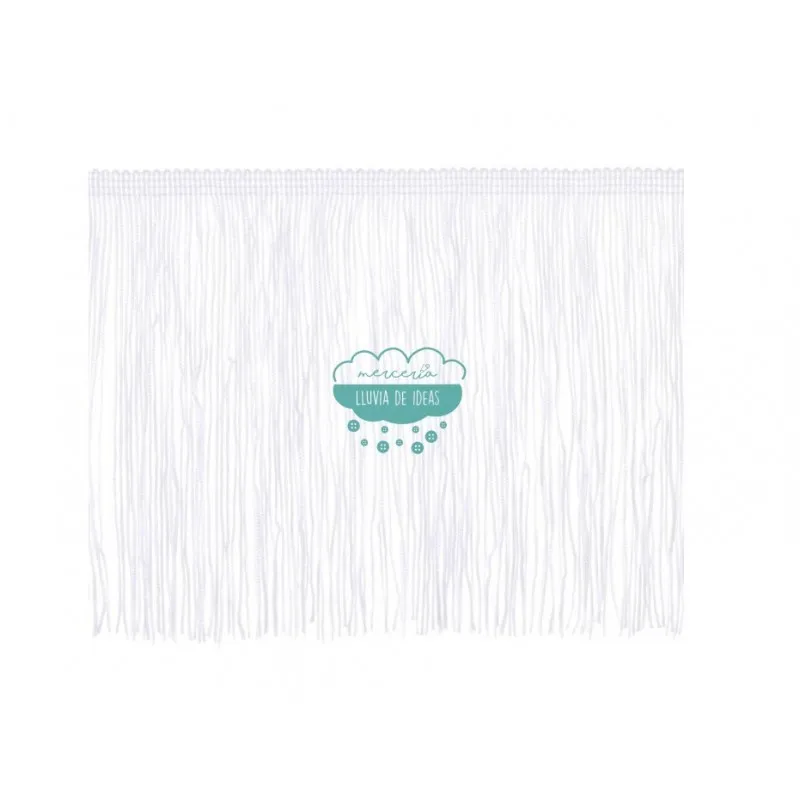 Fleco de cuquillo liso 40 cm. - Color blanco