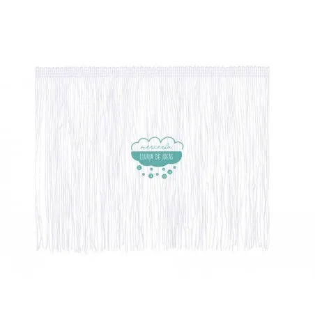 Fleco de cuquillo liso 40 cm. - Color blanco