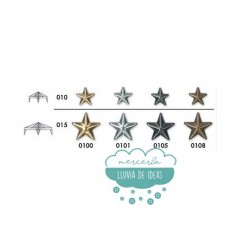 Tachas de estrellas con garras - Color plateado