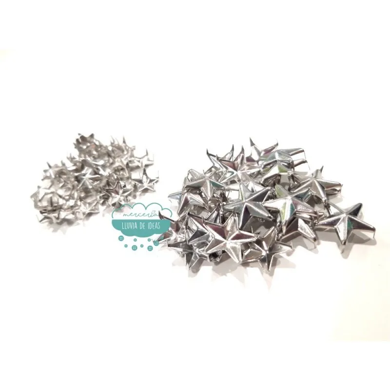 Tachas de estrellas con garras - Color plateado