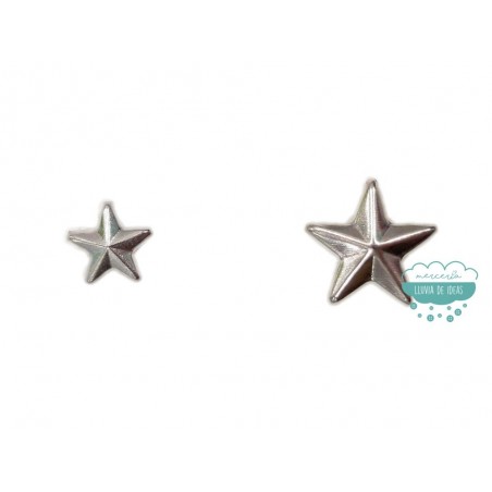 Tachas de estrellas con garras - Color plateado