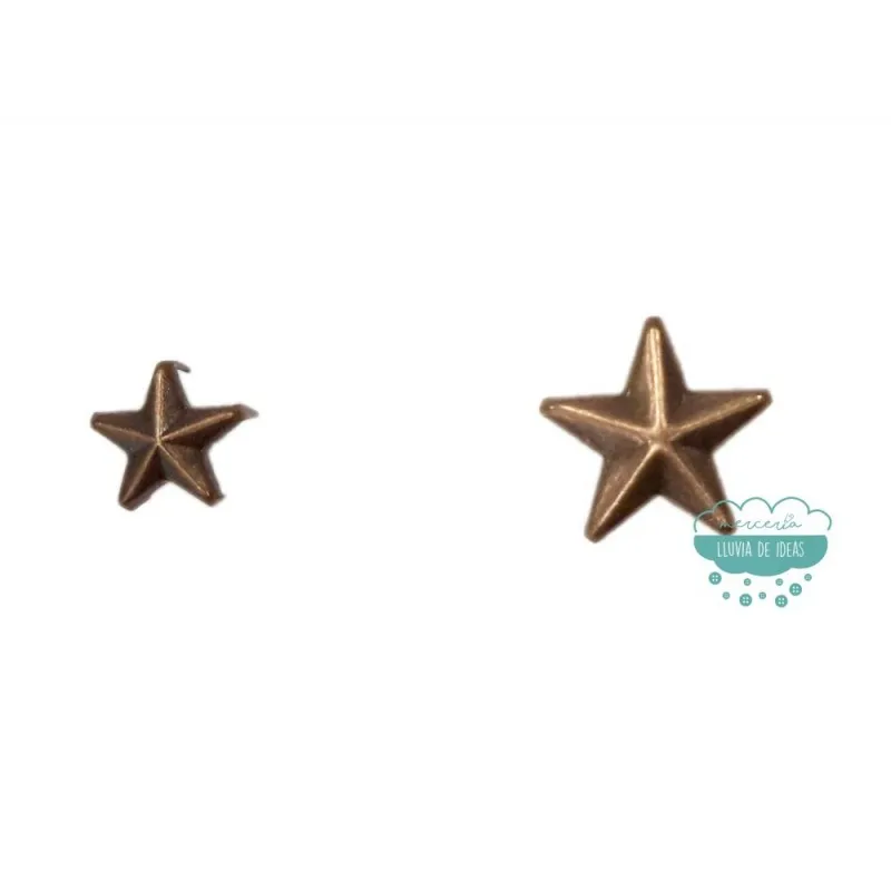 Tachas de estrellas con garras - Color oro viejo