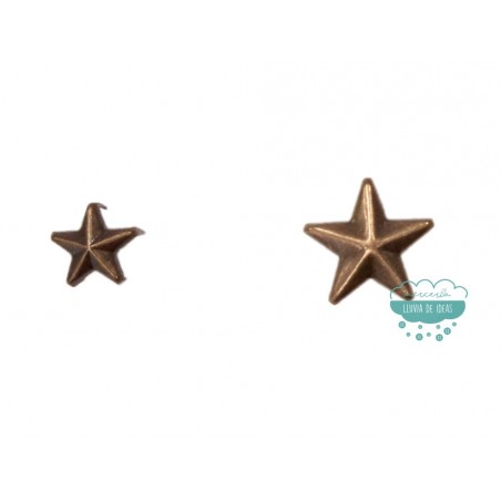 Tachas de estrellas con garras - Color oro viejo