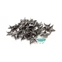 Tachas de estrellas con garras - Color plata pavonado