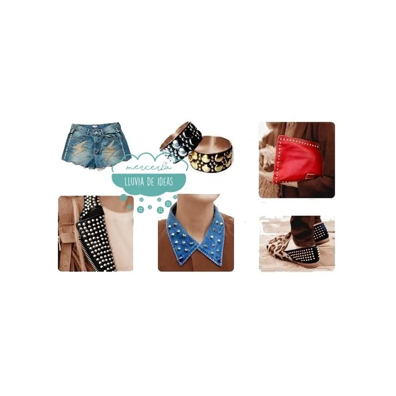 Tachas cuadradas piramidales con garras - Color oro viejo Mercería Lluvia de Ideas