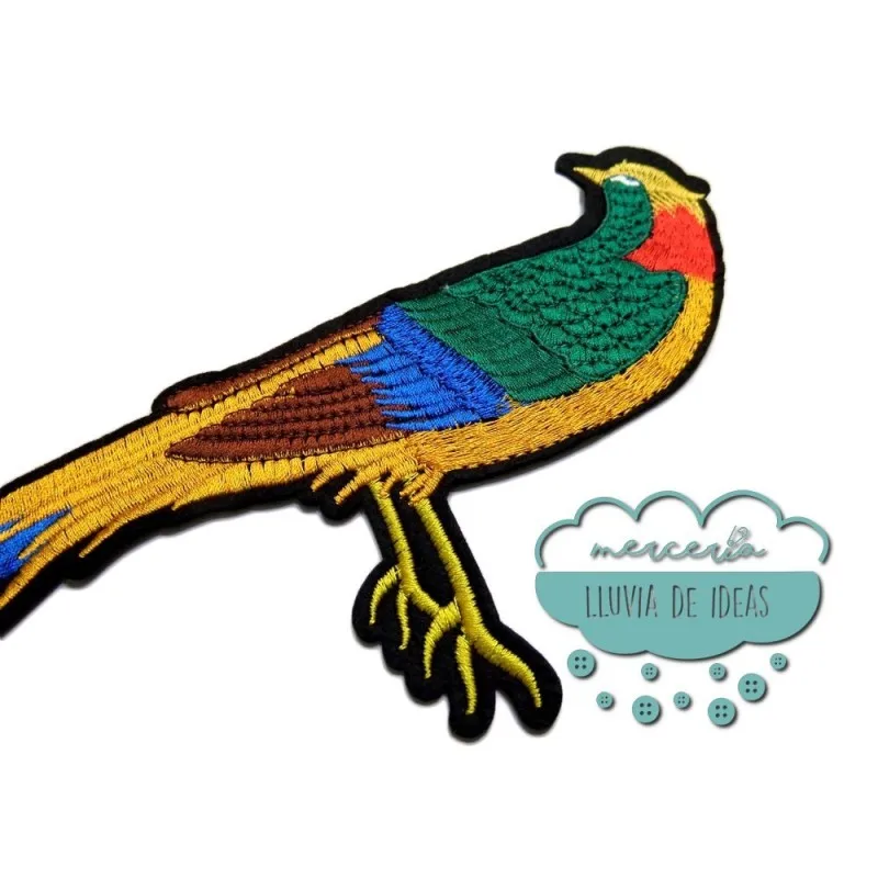 Parche bordado termoadhesivo - Ave Fénix Mercería Lluvia de Ideas