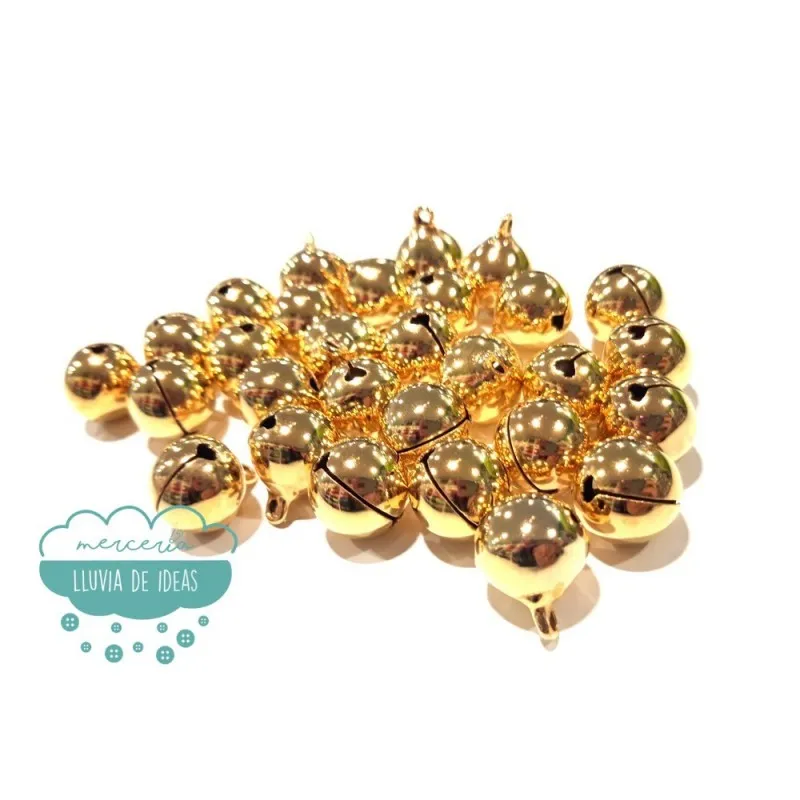 Cascabeles metálicos dorados - Varias medidas