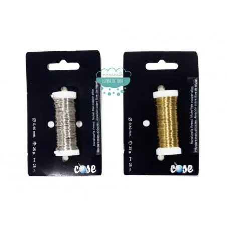 Hilo de alambre de cobre - Ø 0,40 mm.