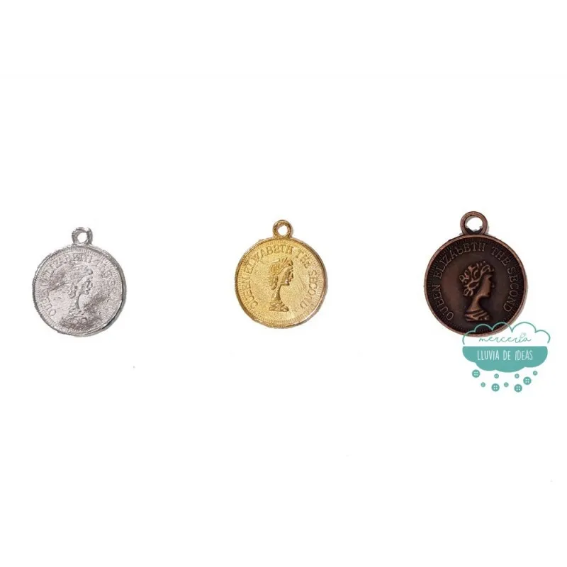 Monedas metálicas sueltas para colgar - Serie Elizabeth