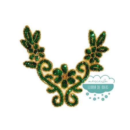 Aplicación de lentejuelas y rocalla - Serie Silvia