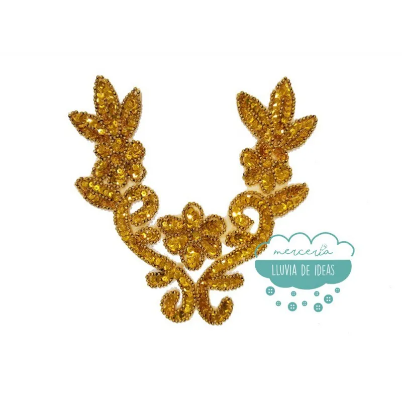 Aplicación de lentejuelas y rocalla - Serie Silvia