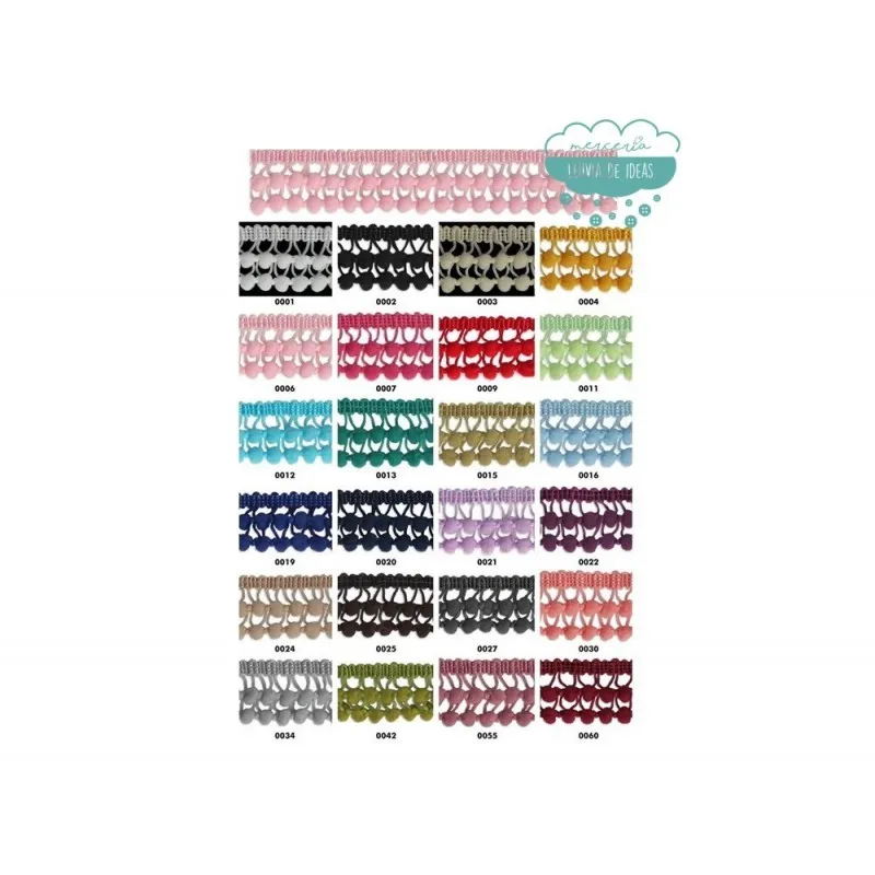 Fleco De Madroños Dos Hileras - Serie Alejandra