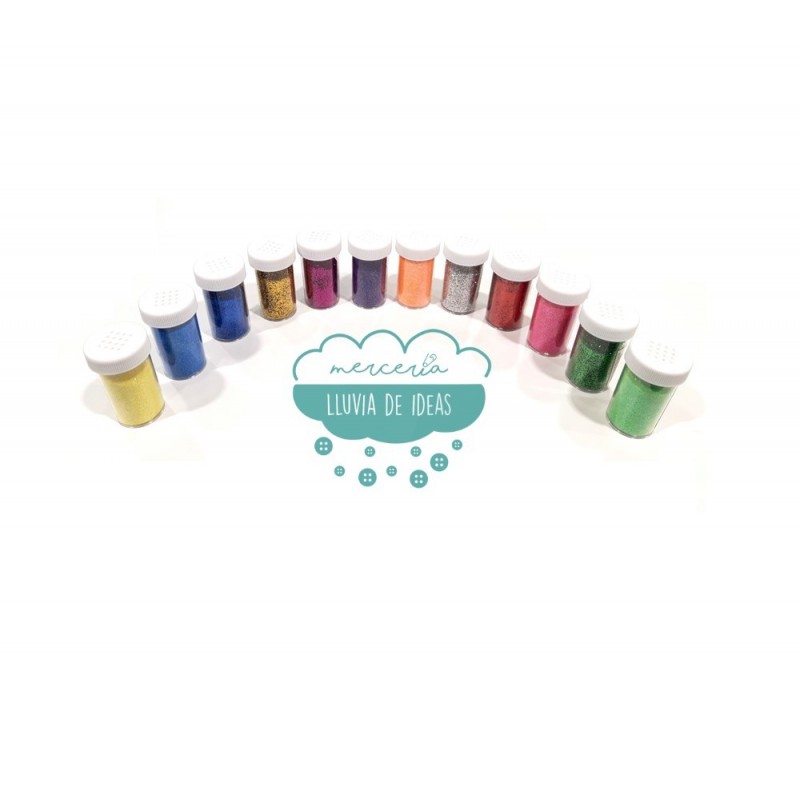 Bote de purpurina con dosificador - Varios colores Bote de purpurina con dosificador - Varios colores