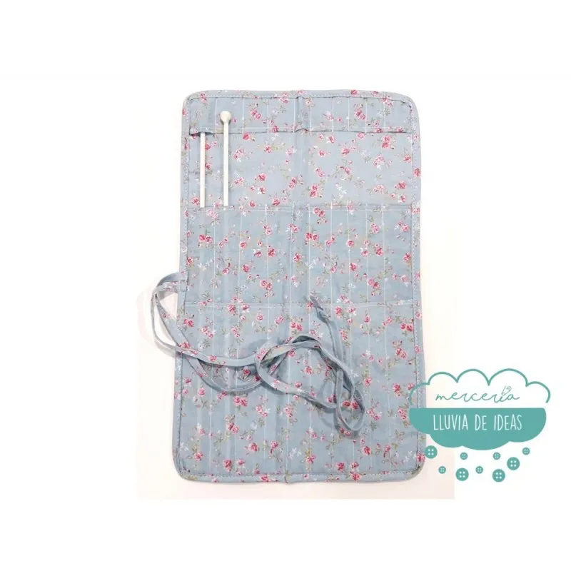 Funda de tela para agujas de tricotar