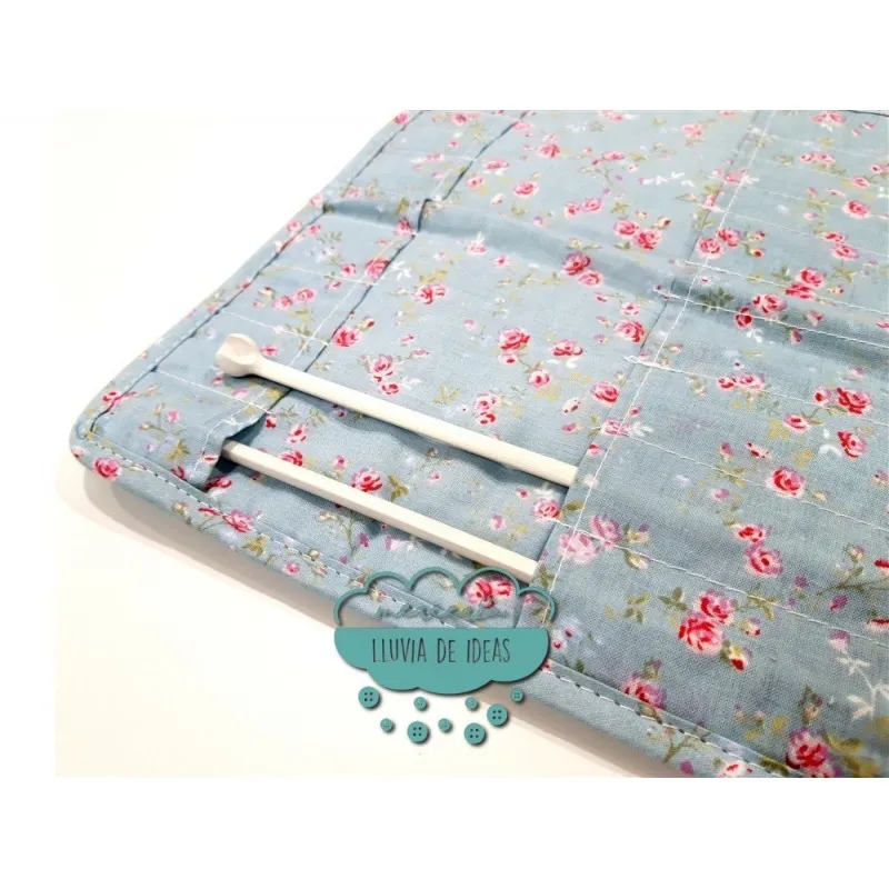 Funda de tela para agujas de tricotar