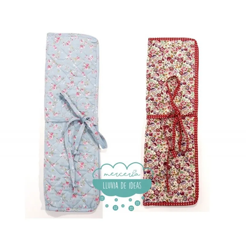 Funda de tela para agujas de tricotar