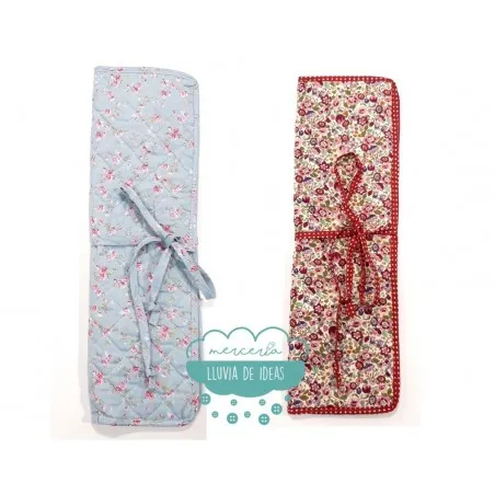 Funda de tela para agujas de tricotar