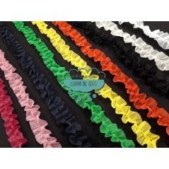 Cinta de organza fruncida 28 mm. - Varios colores