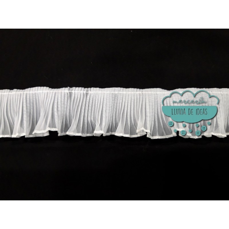 Plisado de organza con rulo 40 mm. - Varios colores Plisado de organza con rulo 40 mm. - Varios colores