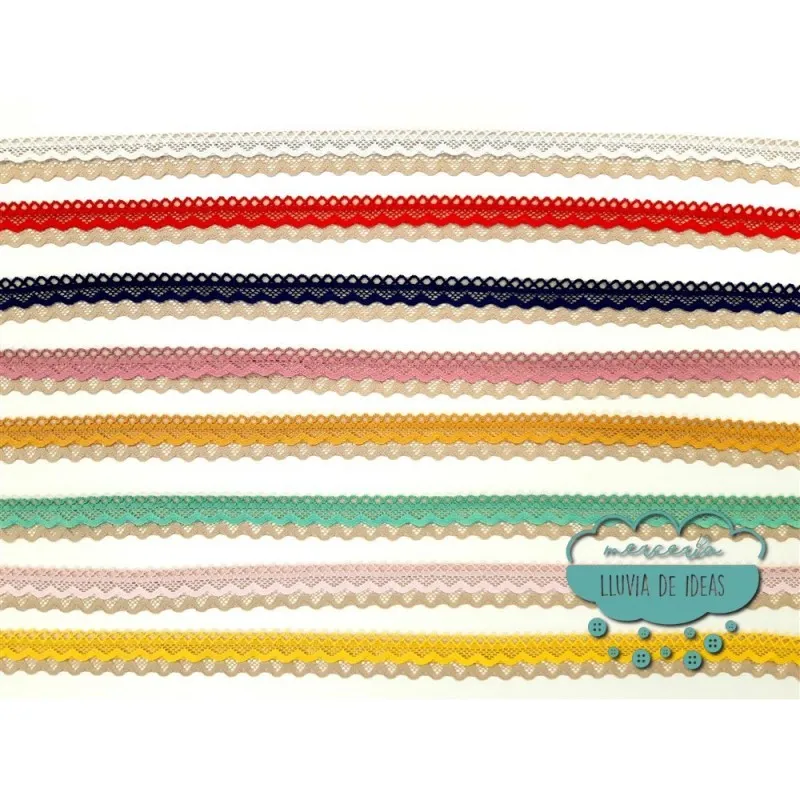 Puntilla doble bicolor 25 mm. - Serie Ariadna