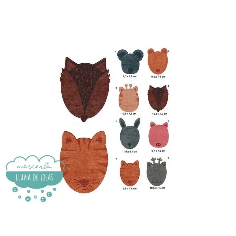 Parches grabados en antelina termoadhesivos - Serie África (tamaño grande)