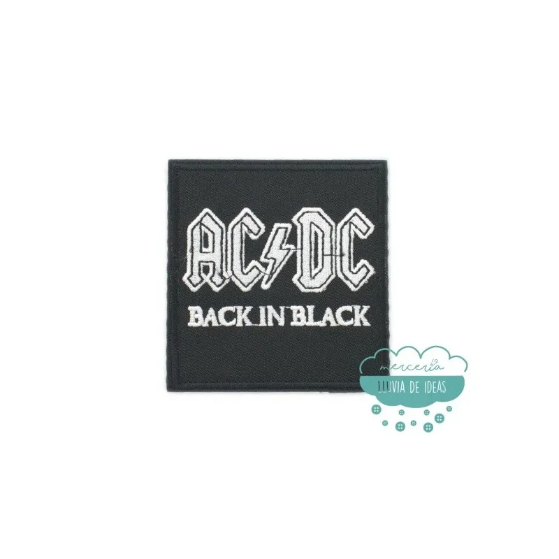 Parche bordado termoadhesivo - AC/DC Back in black